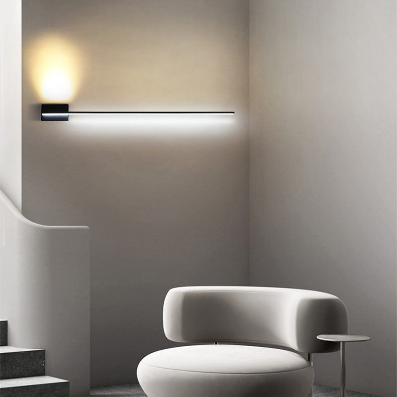 Modern Minimalist Long Strip Hardware Acrylic Lampshade LED Vanity Light Mirror Front Wall Sconce Lamp For Living Room
