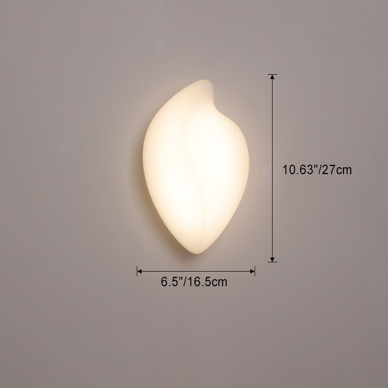 مصباح حائط LED بتصميم عصري بسيط على شكل ورقة كريمية الشكل مصنوع من الحديد المقولب الدوار لغرفة المعيشة