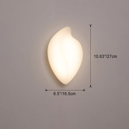 مصباح حائط LED بتصميم عصري بسيط على شكل ورقة كريمية الشكل مصنوع من الحديد المقولب الدوار لغرفة المعيشة