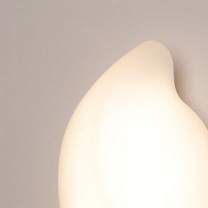 مصباح حائط LED بتصميم عصري بسيط على شكل ورقة كريمية الشكل مصنوع من الحديد المقولب الدوار لغرفة المعيشة