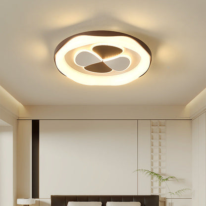 Contemporary Nordic Round Square Splicing Roto-molding Iron Lampshade LED Flush Mount Ceiling Light For Bedroom