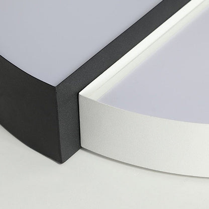 Contemporary Simplicity Round Square Splicing Aluminum Iron Acrylic Lampshade LED Flush Mount Ceiling Light For Bedroom
