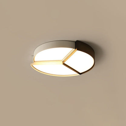 Contemporary Simplicity Round Square Splicing Aluminum Iron Acrylic Lampshade LED Flush Mount Ceiling Light For Bedroom