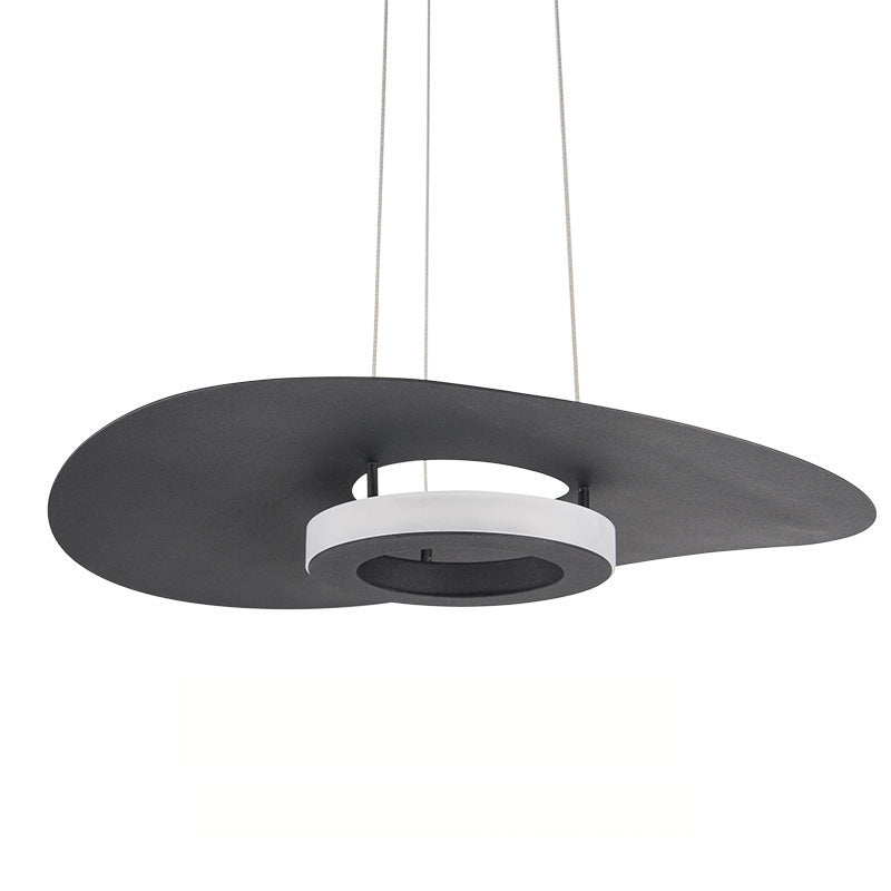 Contemporary Nordic UFO Shape Aluminum Acrylic Lampshade LED Chandeliers For Dining Room