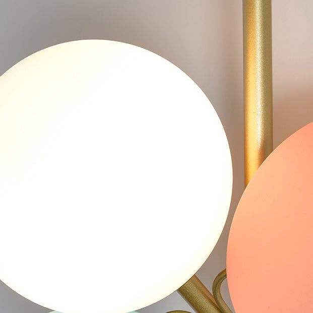 Contemporary Creative Leaves Orbs Glass Lampshade Iron 1/2 - Light Wall Sconce Lamp For Bedroom