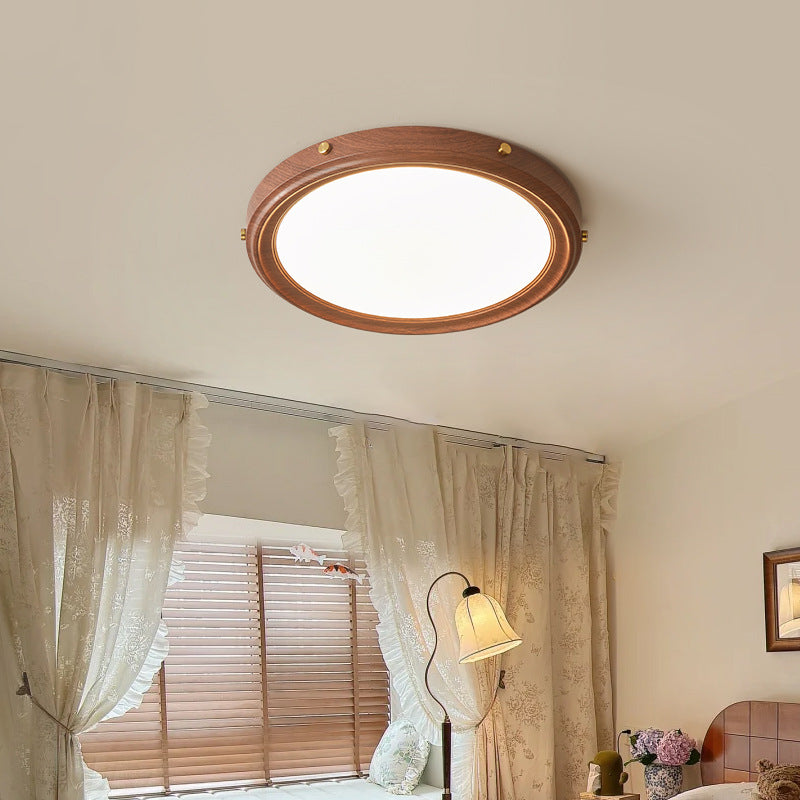 Modern Simplicity Round Iron Acrylic Lampshade LED Flush Mount Ceiling Light For Bedroom
