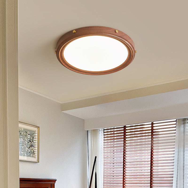 Modern Simplicity Round Iron Acrylic Lampshade LED Flush Mount Ceiling Light For Bedroom