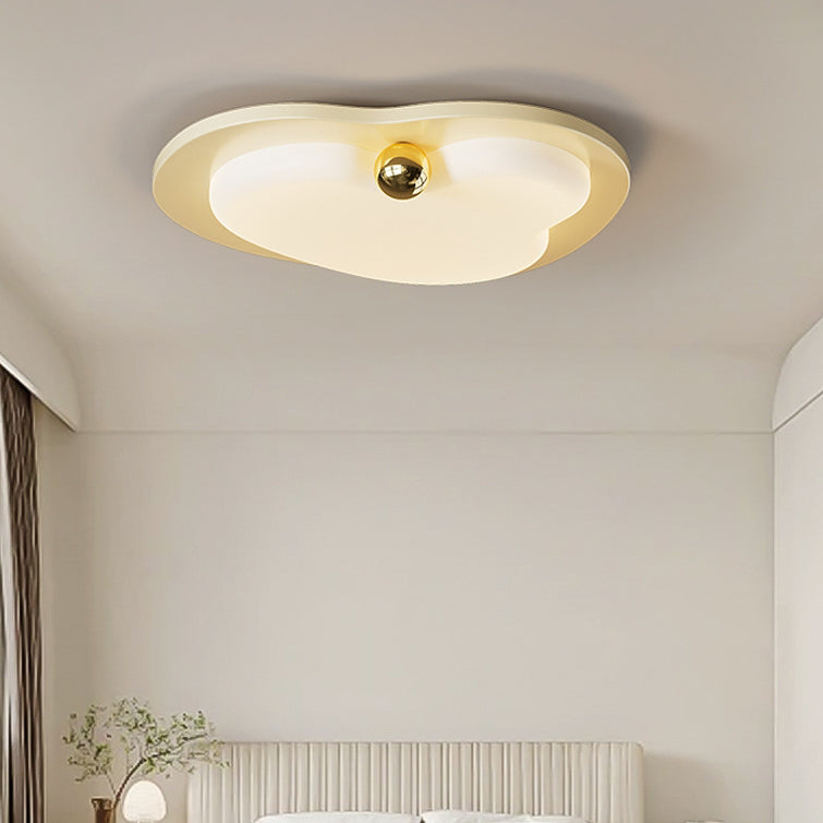 Contemporary Creative Heart Shape Acrylic Iron Lampshade LED Flush Mount Ceiling Light For Bedroom