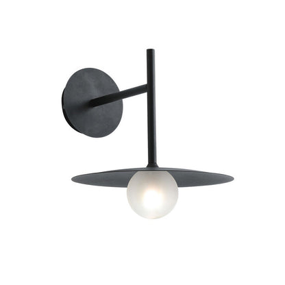 Modern Simplicity Umbrella Shape Orb Glass Lampshade Iron 1 - Light Wall Sconce Lamp For Bedroom