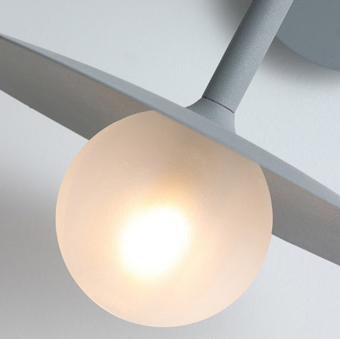Modern Simplicity Umbrella Shape Orb Glass Lampshade Iron 1 - Light Wall Sconce Lamp For Bedroom