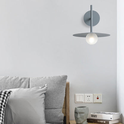 Modern Simplicity Umbrella Shape Orb Glass Lampshade Iron 1 - Light Wall Sconce Lamp For Bedroom