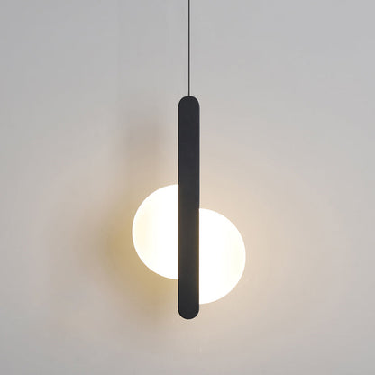 Modern Simplicity Dome Half Cut Circle Iron Acrylic Lampshade LED Pendant Light For Bedroom