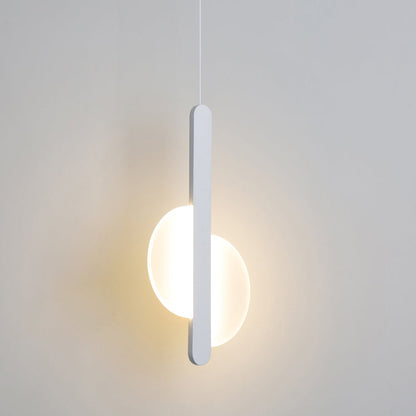 Modern Simplicity Dome Half Cut Circle Iron Acrylic Lampshade LED Pendant Light For Bedroom