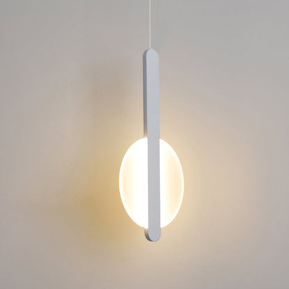 Modern Simplicity Dome Half Cut Circle Iron Acrylic Lampshade LED Pendant Light For Bedroom