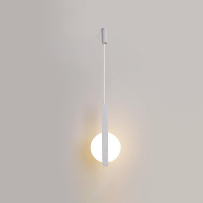 Modern Simplicity Dome Half Cut Circle Iron Acrylic Lampshade LED Pendant Light For Bedroom