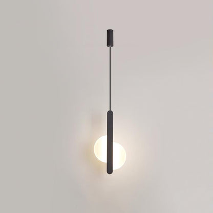 Modern Simplicity Dome Half Cut Circle Iron Acrylic Lampshade LED Pendant Light For Bedroom