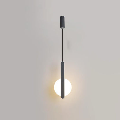 Modern Simplicity Dome Half Cut Circle Iron Acrylic Lampshade LED Pendant Light For Bedroom