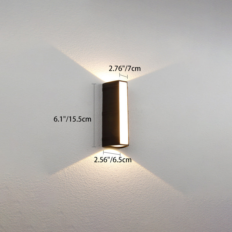 Modern Simplicity Waterproof Cuboid Full Aluminum LED Wall Sconce Lamp For Outdoor Patio