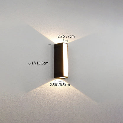Modern Simplicity Waterproof Cuboid Full Aluminum LED Wall Sconce Lamp For Outdoor Patio
