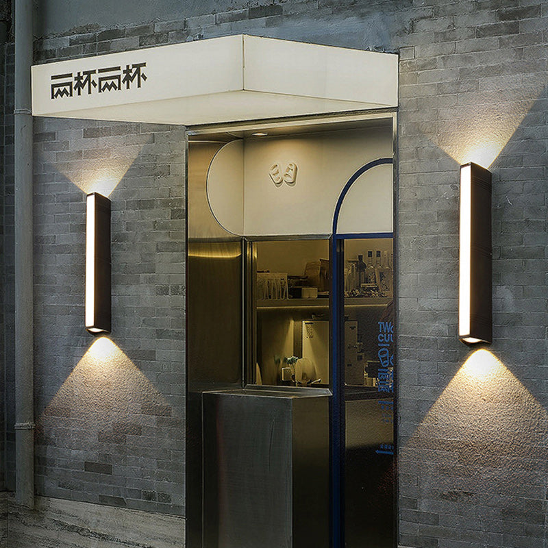 Modern Simplicity Waterproof Cuboid Full Aluminum LED Wall Sconce Lamp For Outdoor Patio