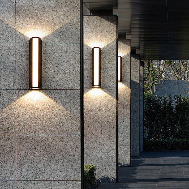 Modern Simplicity Waterproof Cuboid Full Aluminum LED Wall Sconce Lamp For Outdoor Patio