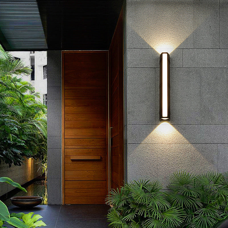 Modern Simplicity Waterproof Cuboid Full Aluminum LED Wall Sconce Lamp For Outdoor Patio