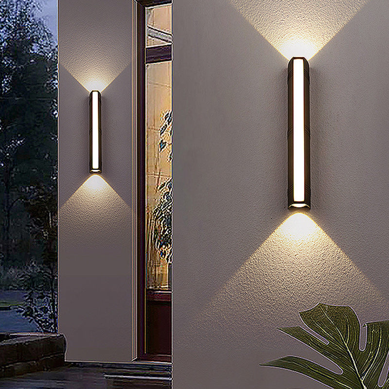Modern Simplicity Waterproof Cuboid Full Aluminum LED Wall Sconce Lamp For Outdoor Patio