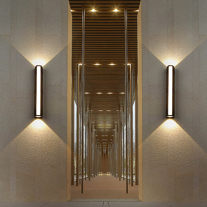 Modern Simplicity Waterproof Cuboid Full Aluminum LED Wall Sconce Lamp For Outdoor Patio