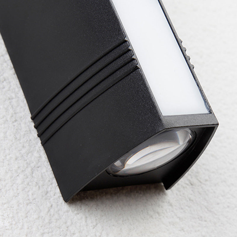 Modern Simplicity Waterproof Cuboid Full Aluminum LED Wall Sconce Lamp For Outdoor Patio