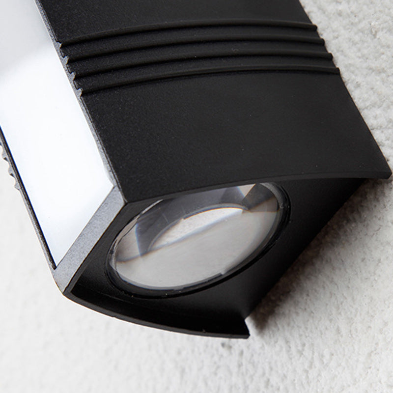 Modern Simplicity Waterproof Cuboid Full Aluminum LED Wall Sconce Lamp For Outdoor Patio