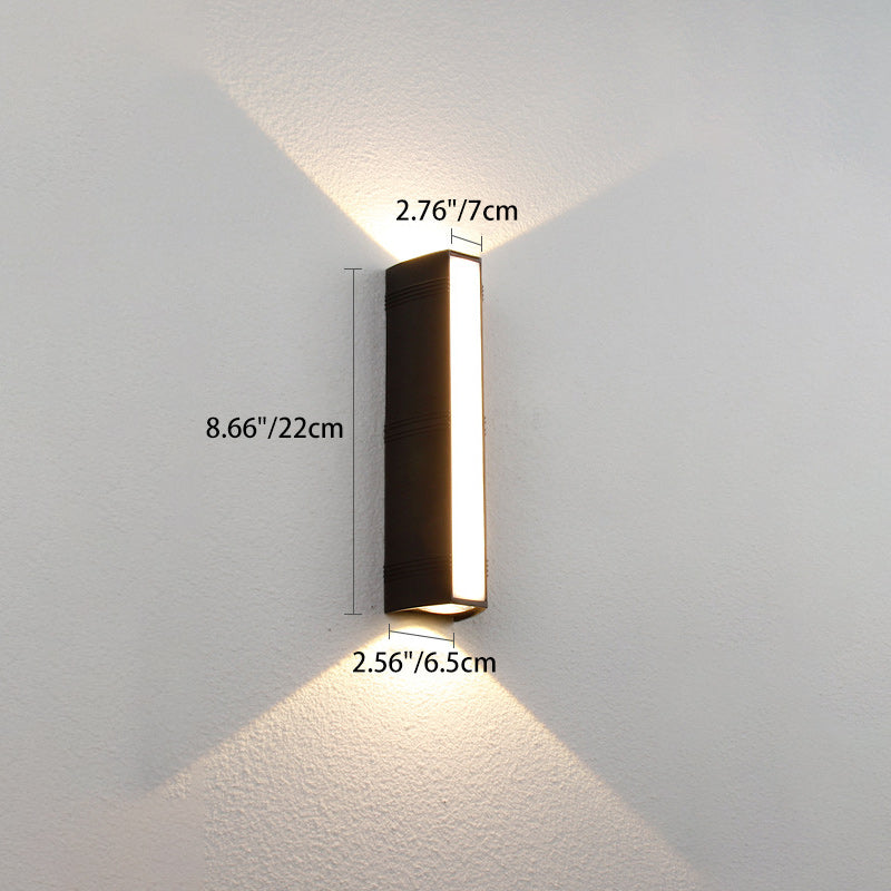 Modern Simplicity Waterproof Cuboid Full Aluminum LED Wall Sconce Lamp For Outdoor Patio