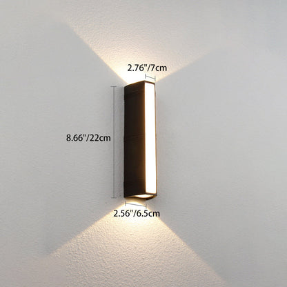 Modern Simplicity Waterproof Cuboid Full Aluminum LED Wall Sconce Lamp For Outdoor Patio