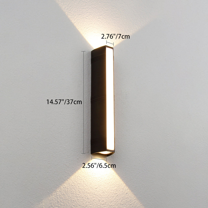 Modern Simplicity Waterproof Cuboid Full Aluminum LED Wall Sconce Lamp For Outdoor Patio