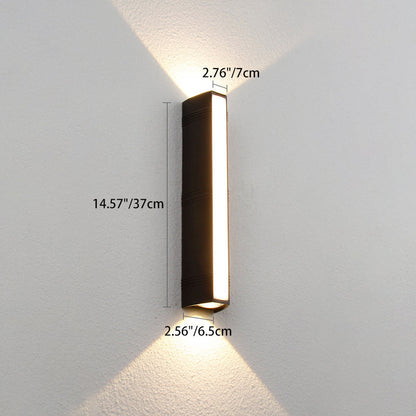Modern Simplicity Waterproof Cuboid Full Aluminum LED Wall Sconce Lamp For Outdoor Patio