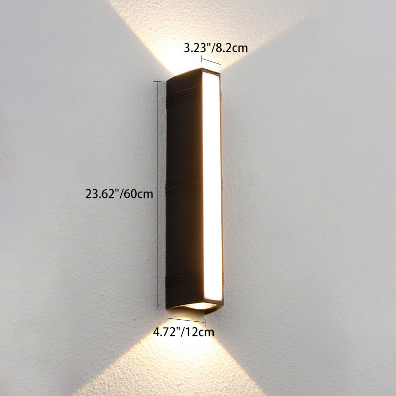 Modern Simplicity Waterproof Cuboid Full Aluminum LED Wall Sconce Lamp For Outdoor Patio