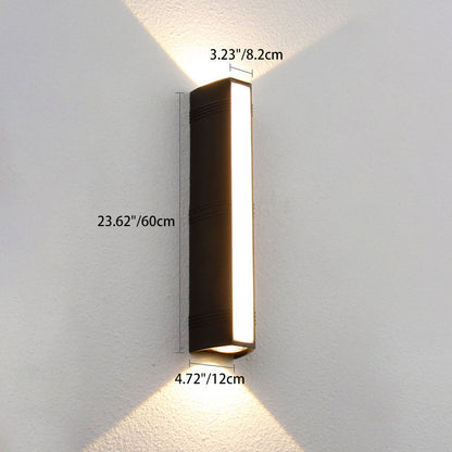 Modern Simplicity Waterproof Cuboid Full Aluminum LED Wall Sconce Lamp For Outdoor Patio