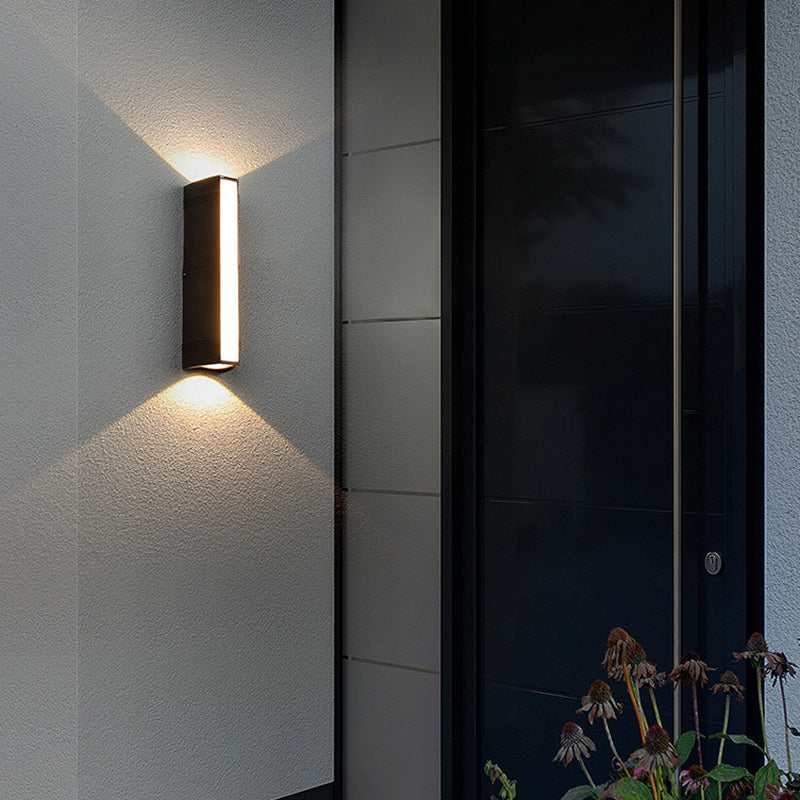 Modern Simplicity Waterproof Cuboid Full Aluminum LED Wall Sconce Lamp For Outdoor Patio