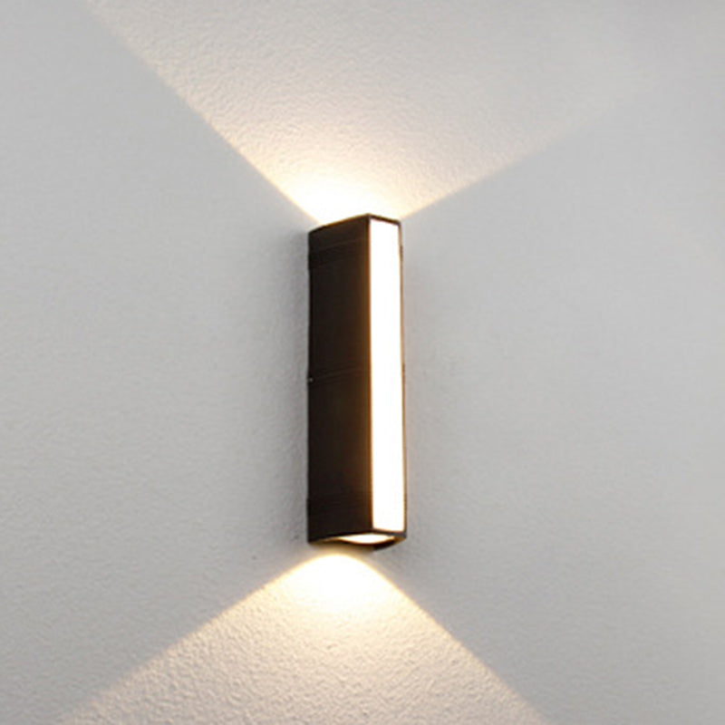 Modern Simplicity Waterproof Cuboid Full Aluminum LED Wall Sconce Lamp For Outdoor Patio