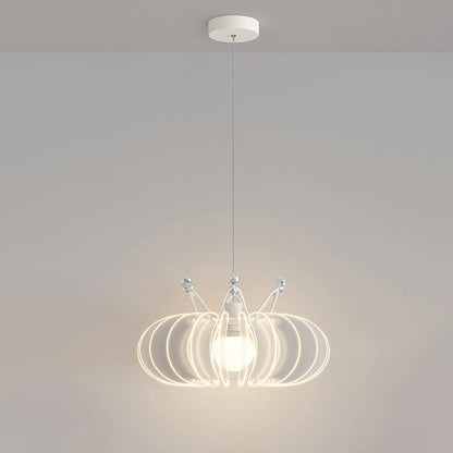 Contemporary Creative Dome Crown Acrylic Crystal Iron Lampshade LED Pendant Light For Dining Room