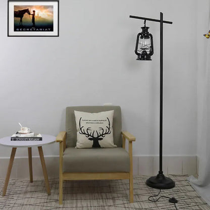 Contemporary Simplicity Kettle Shape Iron Glass Lampshade 1 - Light Standing Floor Lamp For Living Room