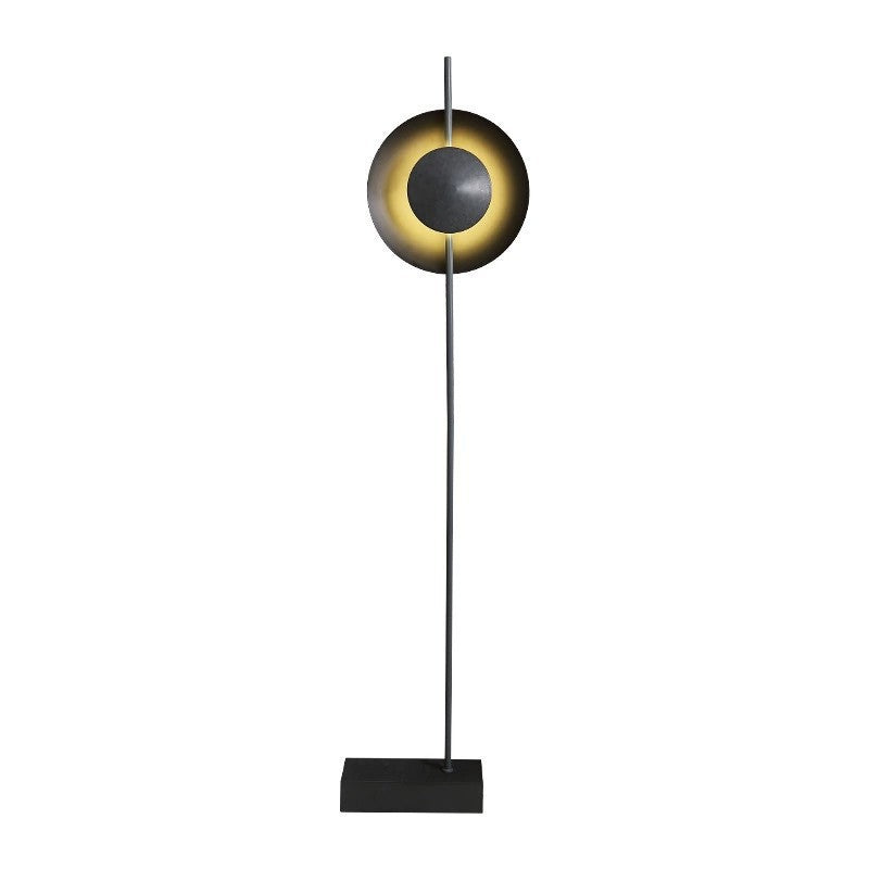 Contemporary Nordic Round Hardware Iron 1 - Light Standing Floor Lamp For Living Room