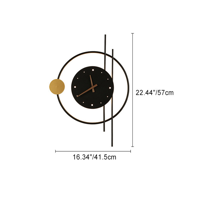 Contemporary Creative Clocks Iron Acrylic Lampshade LED Wall Sconce Lamp For Living Room