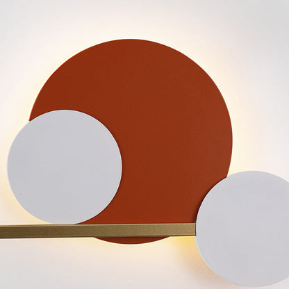 Contemporary Simplicity Stitching Circle Iron Acrylic Lampshade LED Wall Sconce Lamp For Living Room