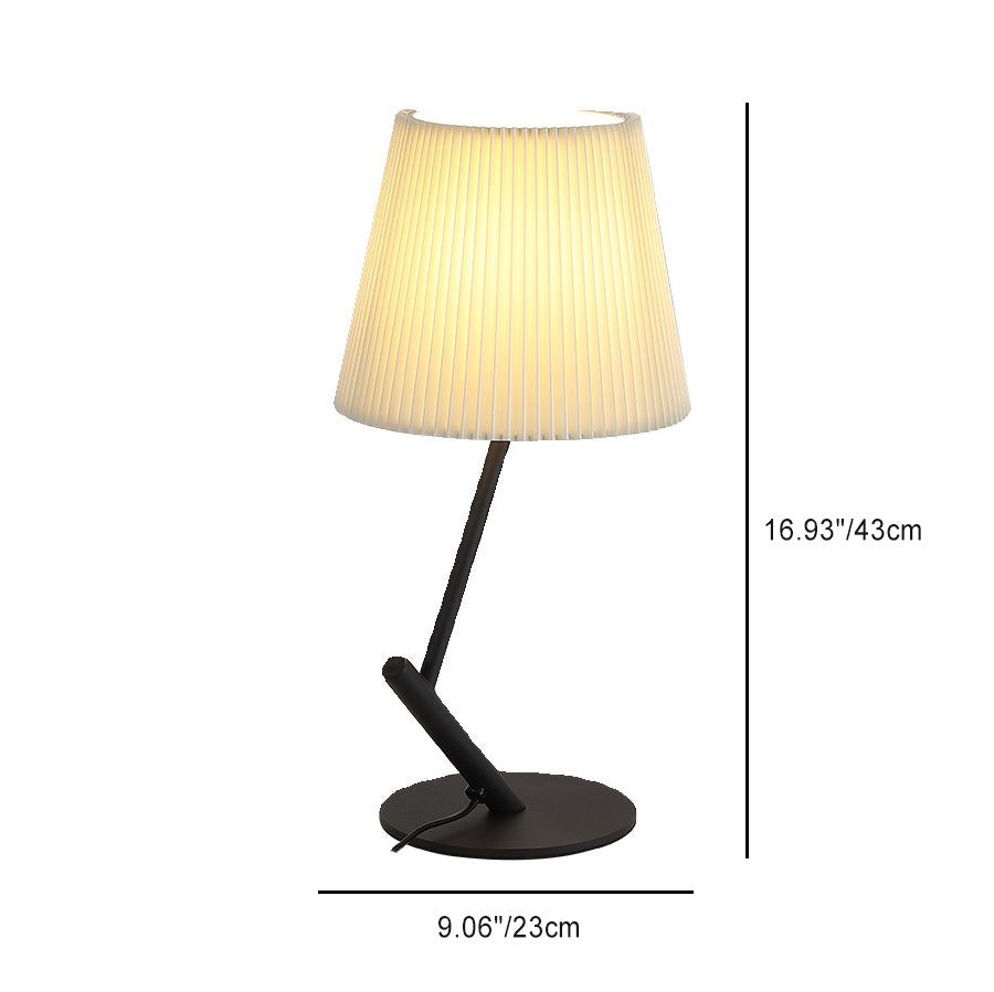 Modern Simplicity Umbrella Shape Fabric Lampshade Hardware 1 - Light Table Lamp For Living Room