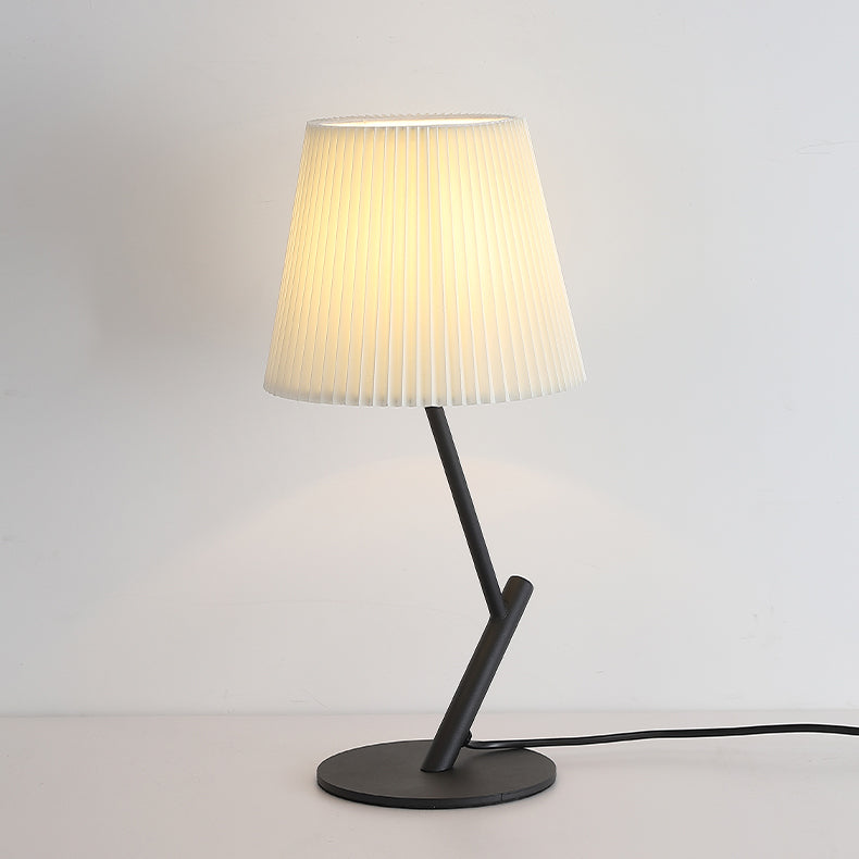 Modern Simplicity Umbrella Shape Fabric Lampshade Hardware 1 - Light Table Lamp For Living Room