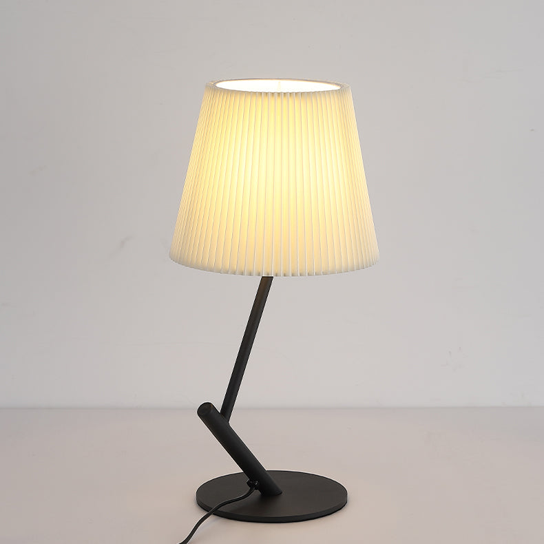 Modern Simplicity Umbrella Shape Fabric Lampshade Hardware 1 - Light Table Lamp For Living Room
