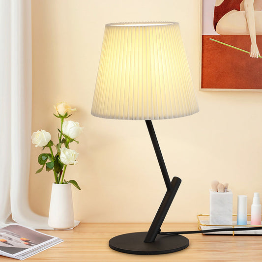 Modern Simplicity Umbrella Shape Fabric Lampshade Hardware 1 - Light Table Lamp For Living Room