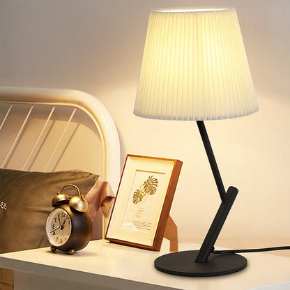 Modern Simplicity Umbrella Shape Fabric Lampshade Hardware 1 - Light Table Lamp For Living Room