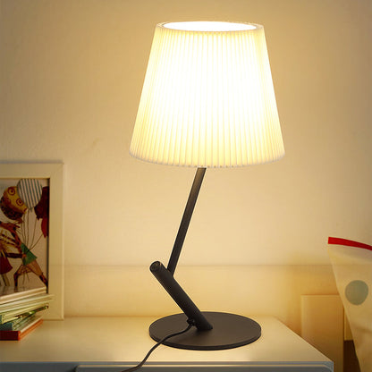 Modern Simplicity Umbrella Shape Fabric Lampshade Hardware 1 - Light Table Lamp For Living Room