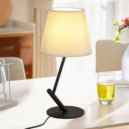 Modern Simplicity Umbrella Shape Fabric Lampshade Hardware 1 - Light Table Lamp For Living Room
